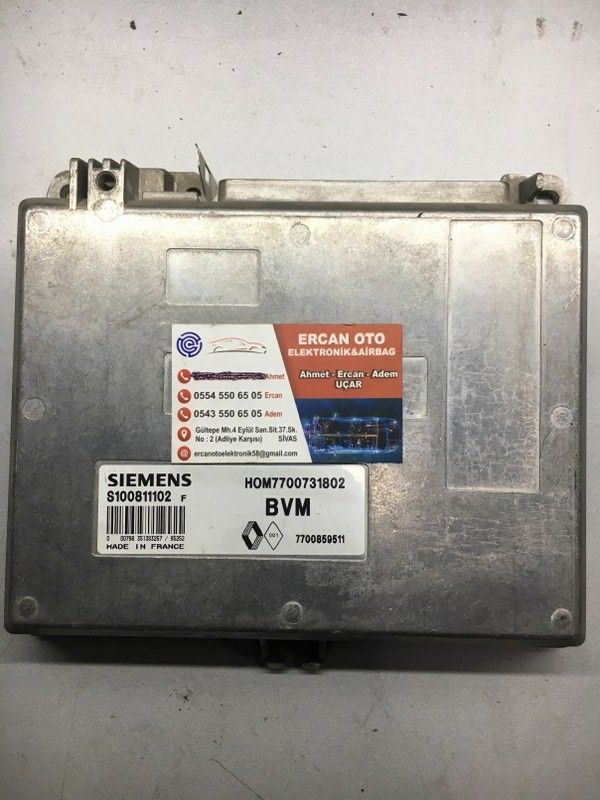 Renault 19 II 1.7 ECU Beyin 7700859511 7700731802 S100811102 E