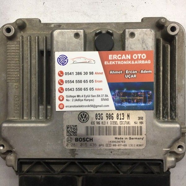  IBIZA 1.9 TDI BOSCH 0281015436, 0281015436, 03G 906013 N, 03G906013N, 03G906013K, EDC17U01