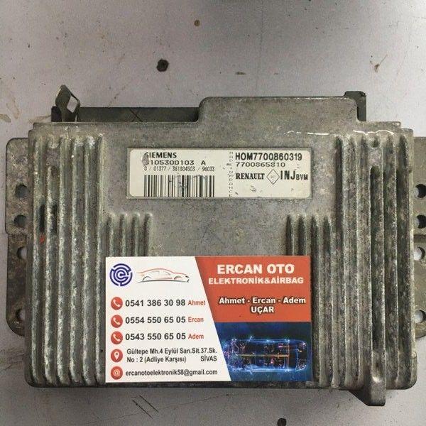 RENAULT MEGANE 1.6 8V, SIEMENS S105300103 A, S105300103A, HOM7700860319, 7700865810