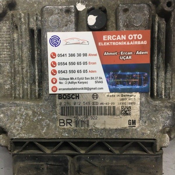 OPEL ZAFIRA 1.9 CDTI Z19DT Z19DTL Z19DTH BOSCH 0281012549, 0281012549, GM 55 198922 BR, 55198922 BR