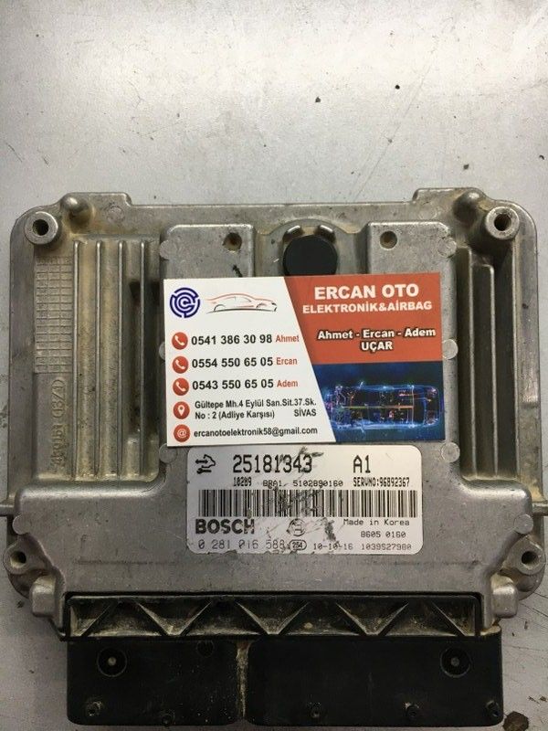 Chevrolet Captiva 2.0 ECU MOTOR CONTROLLER 25181343 0281016588 0 281 016 588