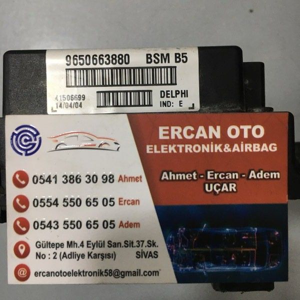 Citroen Peugeot 206 Kaput Altnda Motor Sigorta Kutusu BSM B2 9650664180