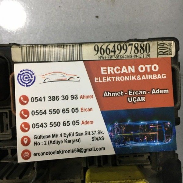 PEUGEOT CTROEN MOTOR  SGORTA KUTUSU 9664997880 BSM R09-00