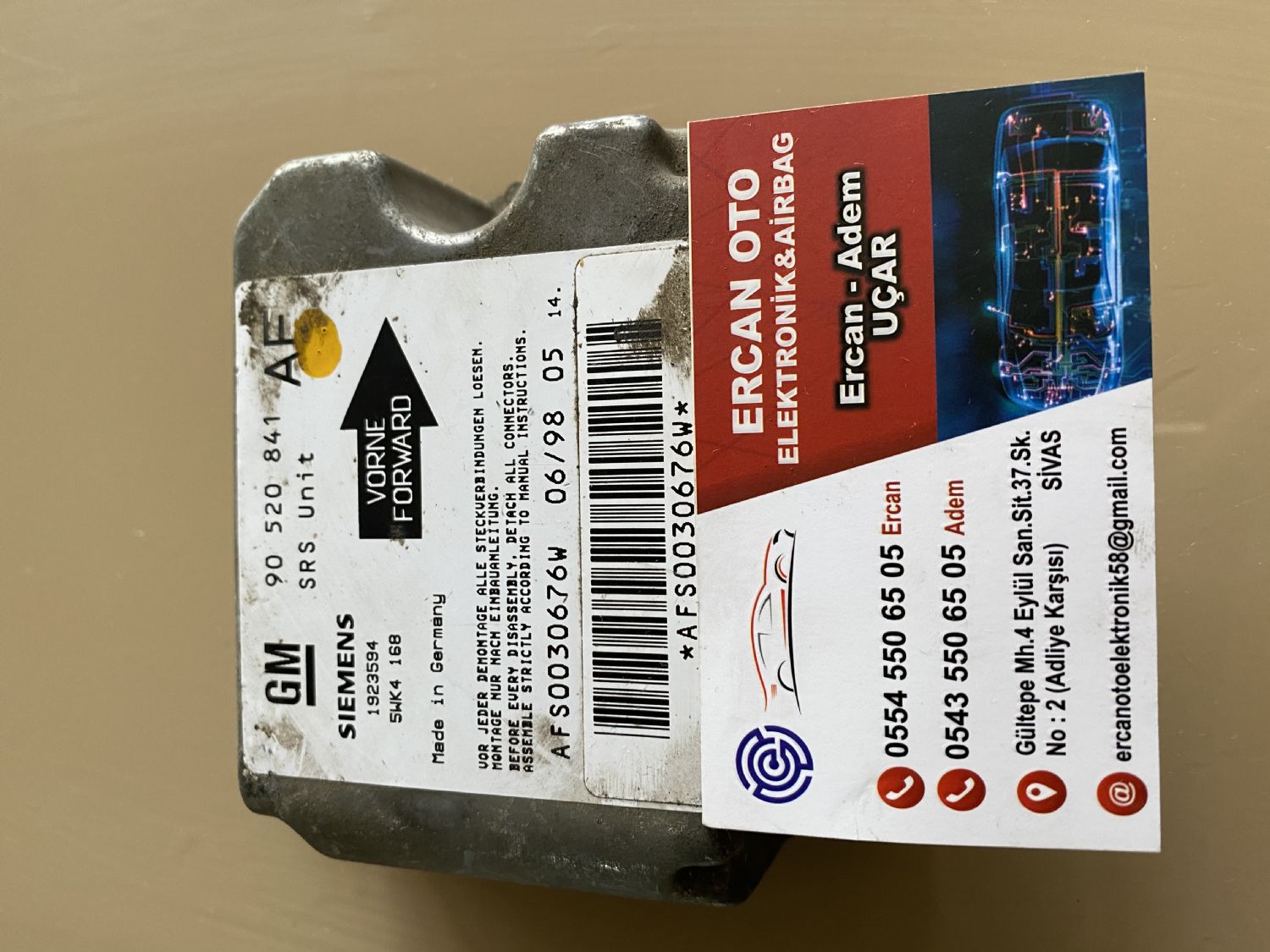 Opel Astra G Airbag Beyni 90 520 841 5WK4168 AF