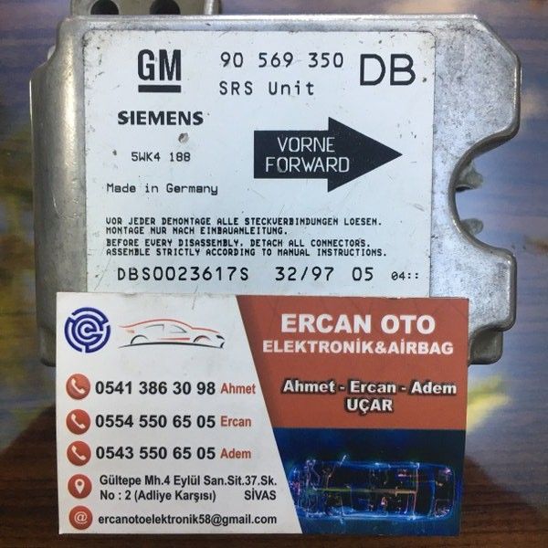 OPEL HAVA YASTII BEYN - GM 90-569-350 DB 1923594 Siemens 5W 