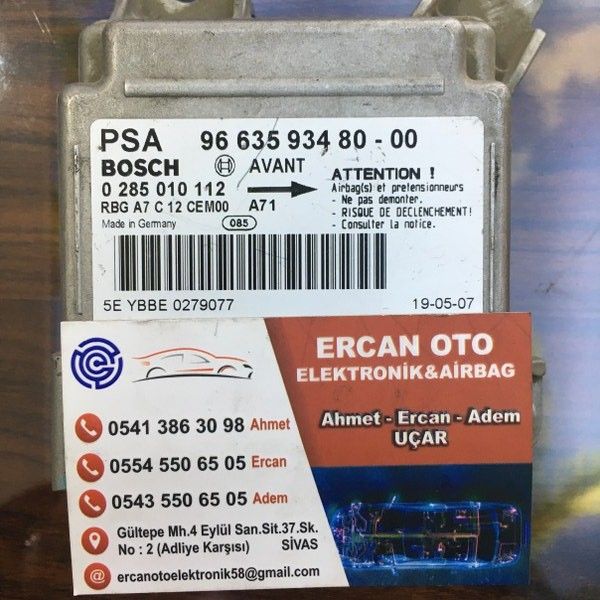 Peugeot 207 Airbag Beyni - 96 635 934 80 - 00