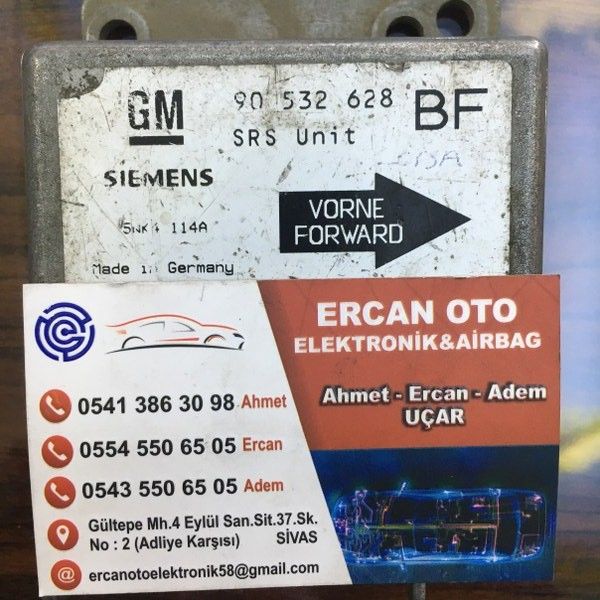 Opel Corsa B Airbag Beyni GM 90-532-628 BF 5WK4-114A BF