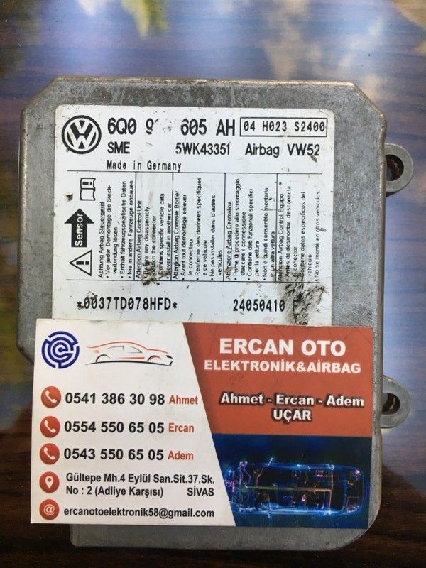 VW Caddy Arbag Beyni - 6Q0 909 605 P, 5WK43351, 03 H022 S2300